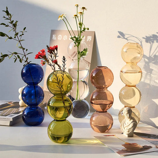 Vase Bubble Verre Coloré — Collection Lunove