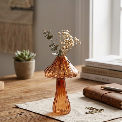 Vase Champignon Verre Coloré — Collection Lunove