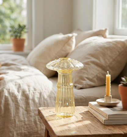 Vase Champignon Verre Coloré — Collection Lunove