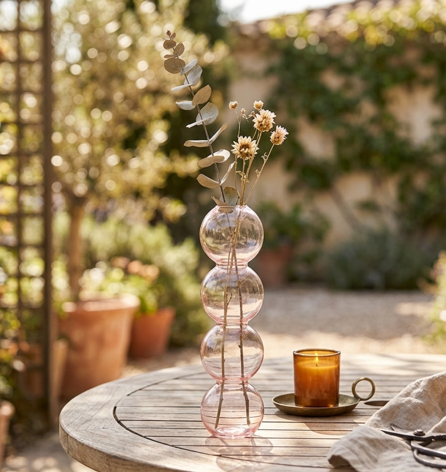 Vase Bubble Verre Coloré — Collection Lunove