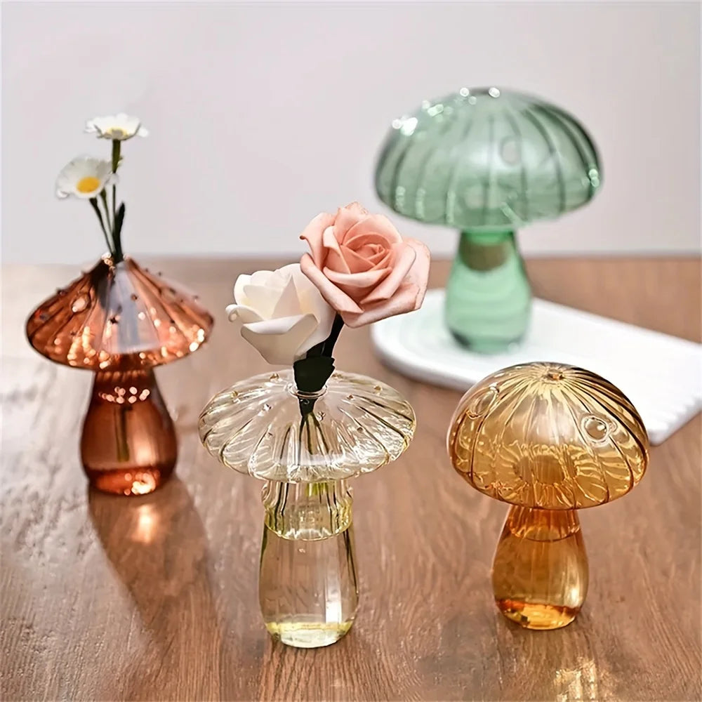 Vase Champignon Verre Coloré — Collection Lunove