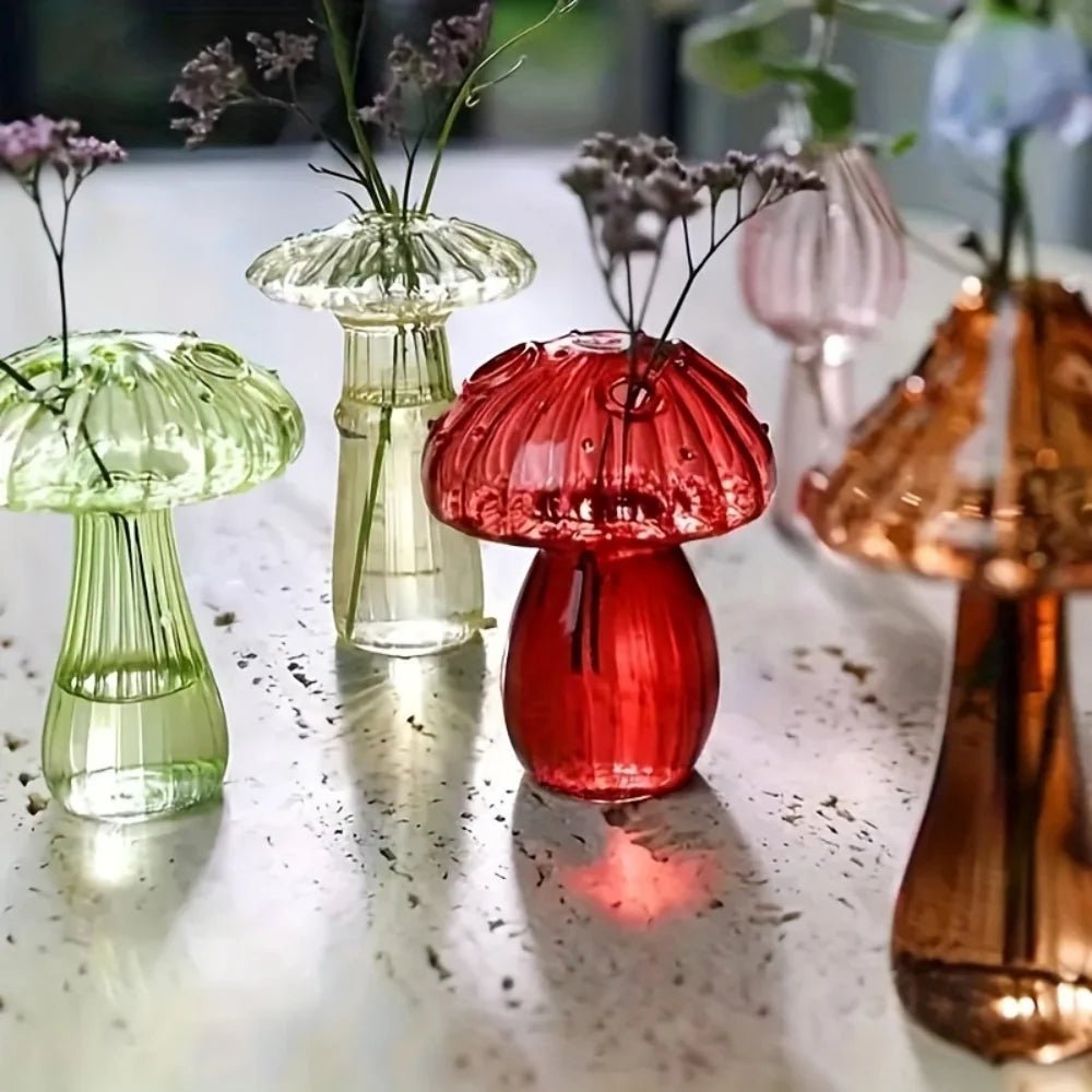 Vase Champignon Verre Coloré — Collection Lunove